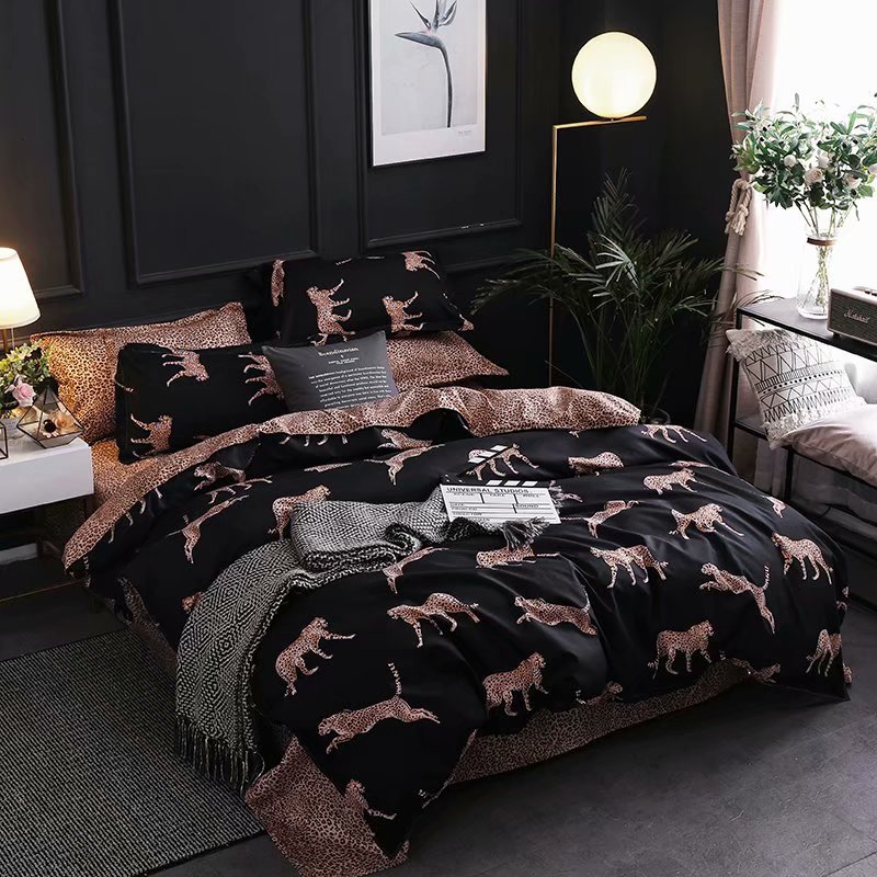 Reactive printing bedding set Leopard 240x220cm