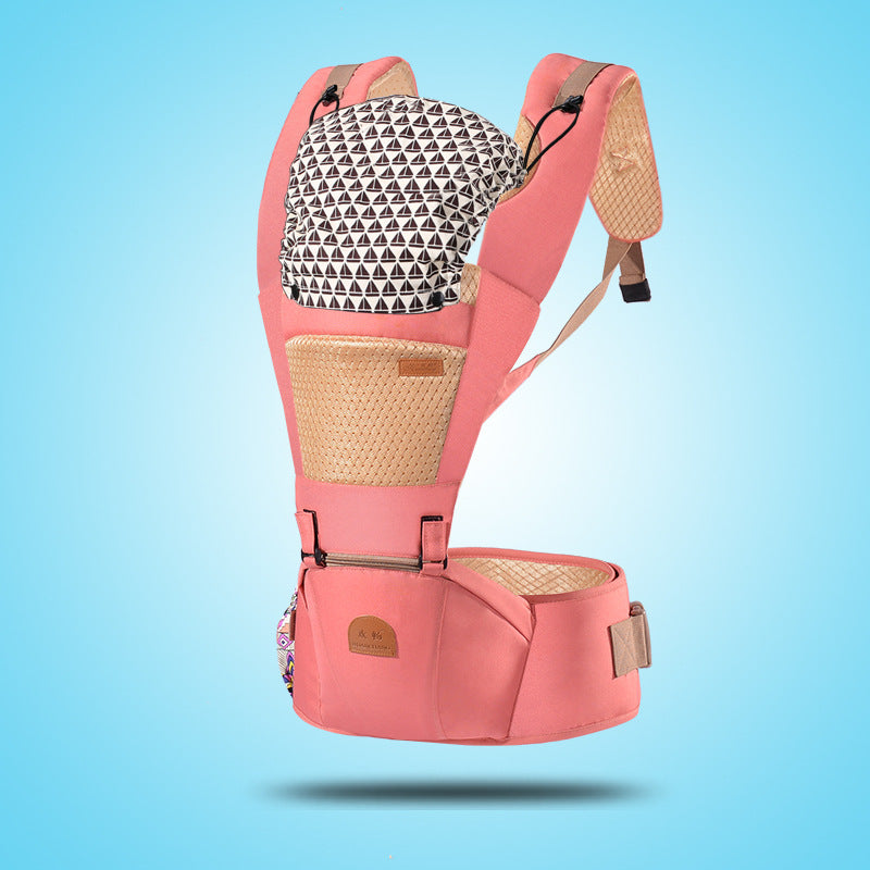 Multifunctional shoulder baby carrier Pink