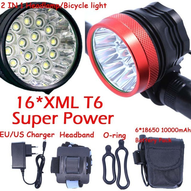 Bicycle headlight Red