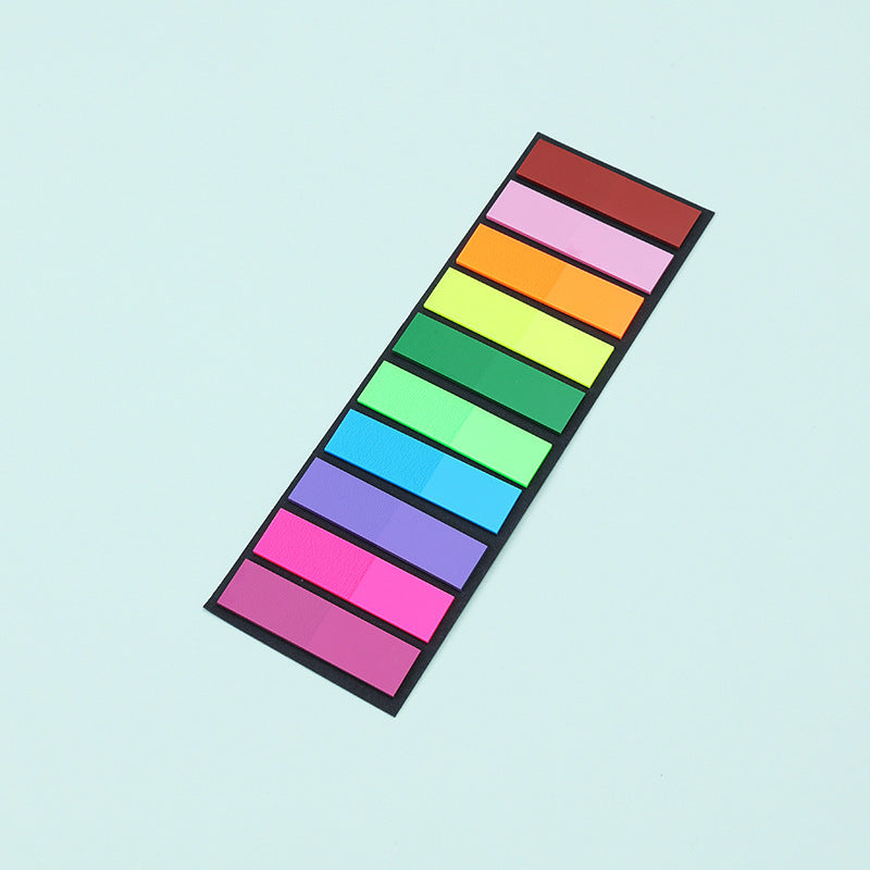 10 Colors Morandi Transparent Sticky Notes Flat Head