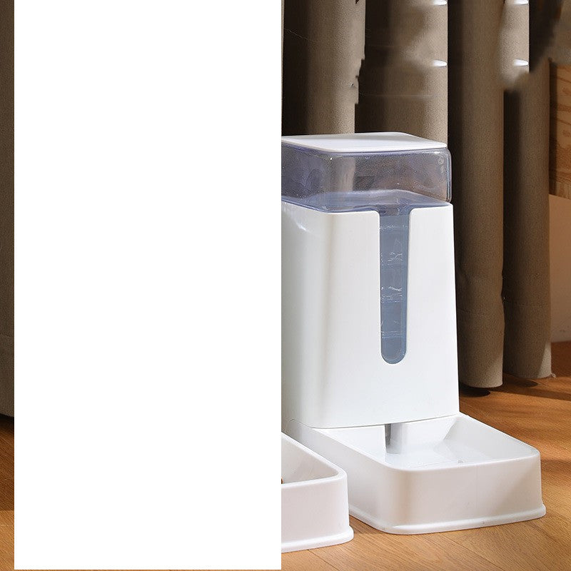 Pet Double Bowl Automatic Feeder Waterer White Water feeder