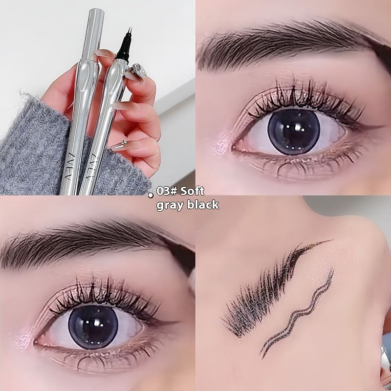 Women's Non-decolorizing Lower Eyelashes Eyeliner 1g Soft Gray Black