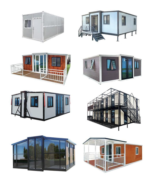 Generic Expandable Container House, Alloy Steel, Tiny Home, Container Home, White/Black/Yellow/Gray, Modern, 20Ft/30Ft/40Ft, Single/Double Storey, 1-5 Rooms, Customizable