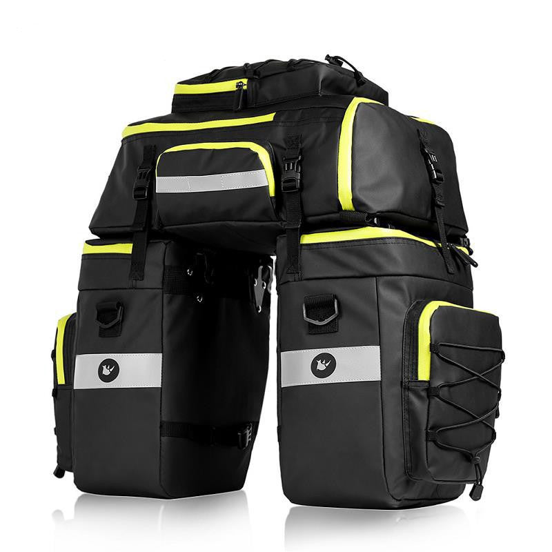 Multifunctional bicycle rear shelf pack Green