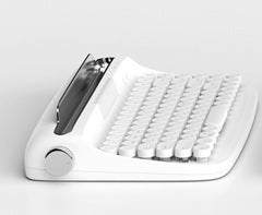 Tablet Phone Wireless Bluetooth External Keyboard Retro Typewriter White