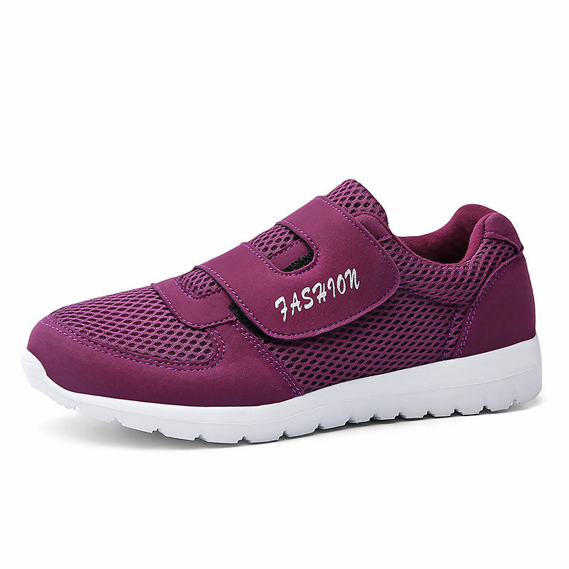 Summer New Trend Fashion Healthy Elderly Shoes Outdoor Soft Sole Casual Shoes Purple