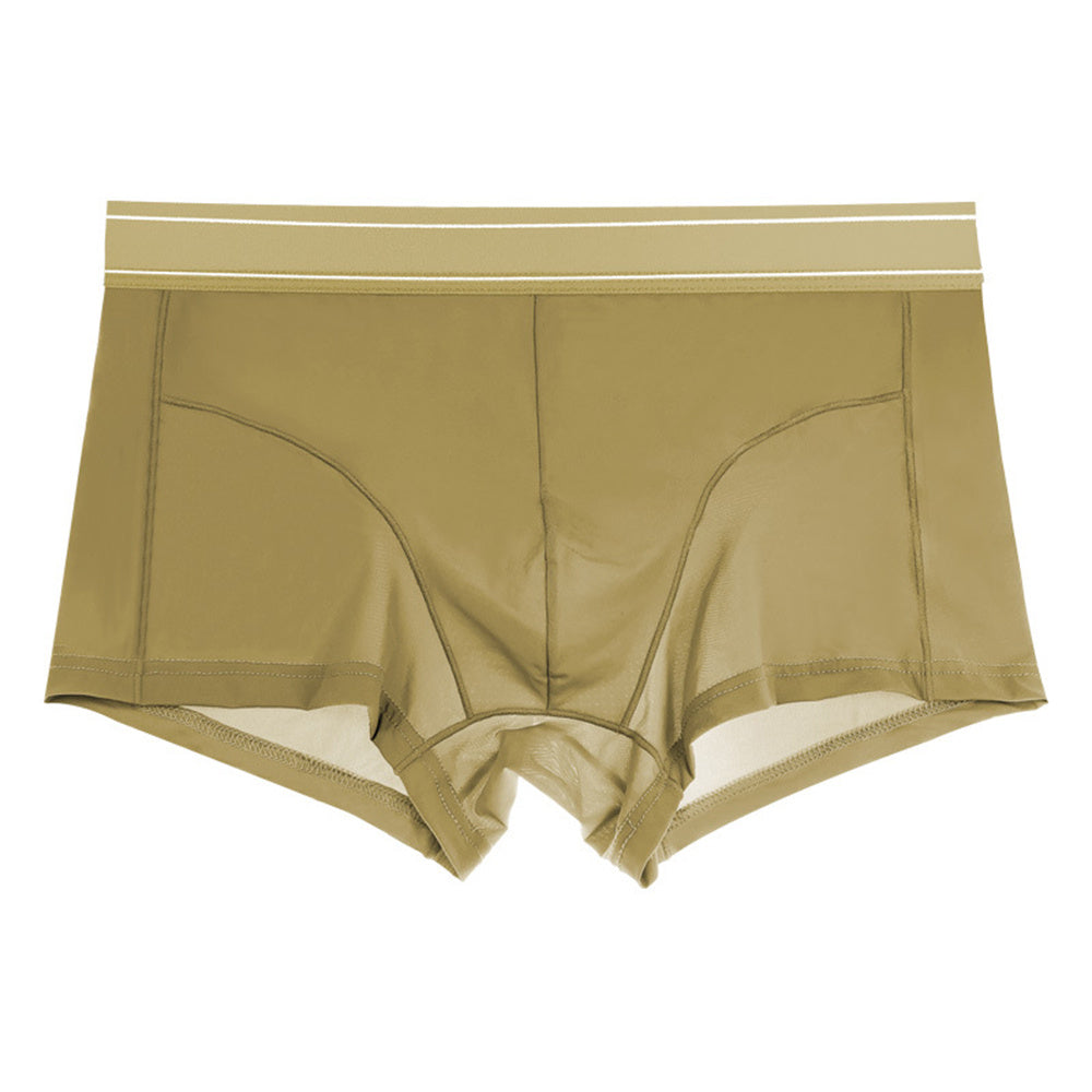 Quick Drying Breathable Ice Silk Underwear For Men Yellow