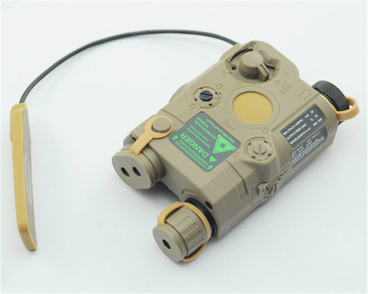 Full-featured LED white light + green laser indicator with IR lens
