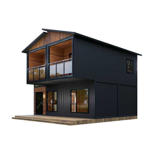 Barn Homes Flat Pack Double Story House - Foldable Tiny Home, 20ft & 40ft, Mobile & Modular