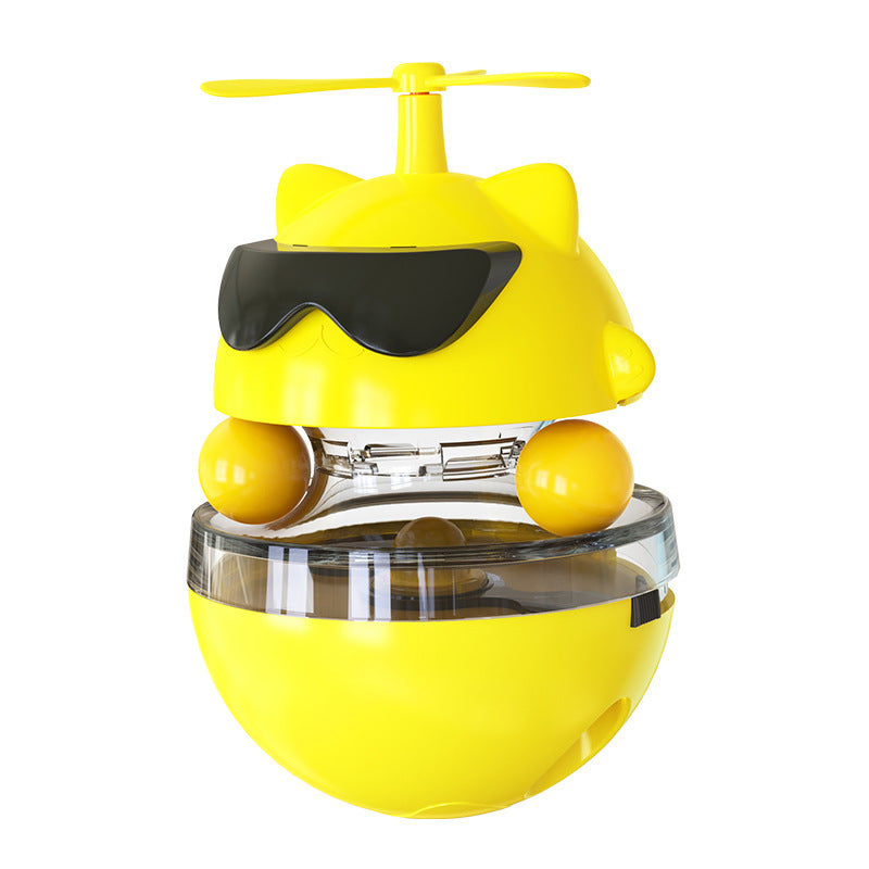Cat Toy Laser Electric Infrared Ray Funny Turntable Tumbler Yellow USB