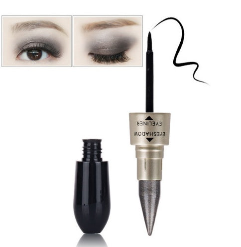 Double head six color eyeshadow black eyeliner Black