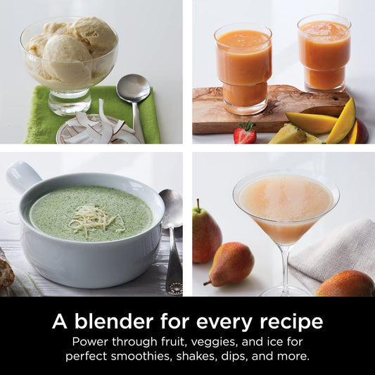 Ninja BL610 Professional 72 Oz Countertop Blender with 1000-Watt Base and Total Crushing Technology for-Smoothies, Ice and Frozen Fruit, Black