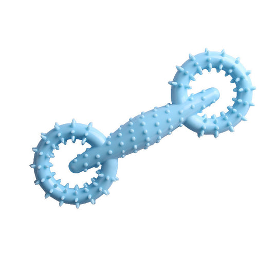 Pet Dog Pull Ring Molar Stick Chew Toy Blue 1PCS
