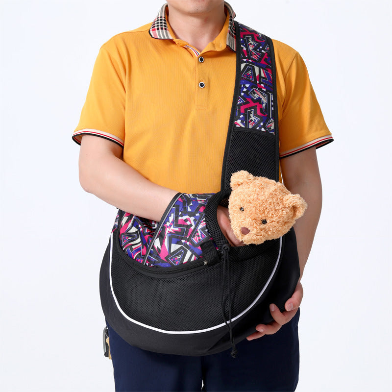 Carrying Pets Bag Women Outdoor Portable Crossbody Bag For Dogs Cats Pet Products Purple