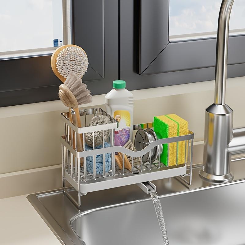 Kitchen Household Wall-mounted Multifunctional Multi-layer Carbon Steel Cleaning Supplies Rack Black