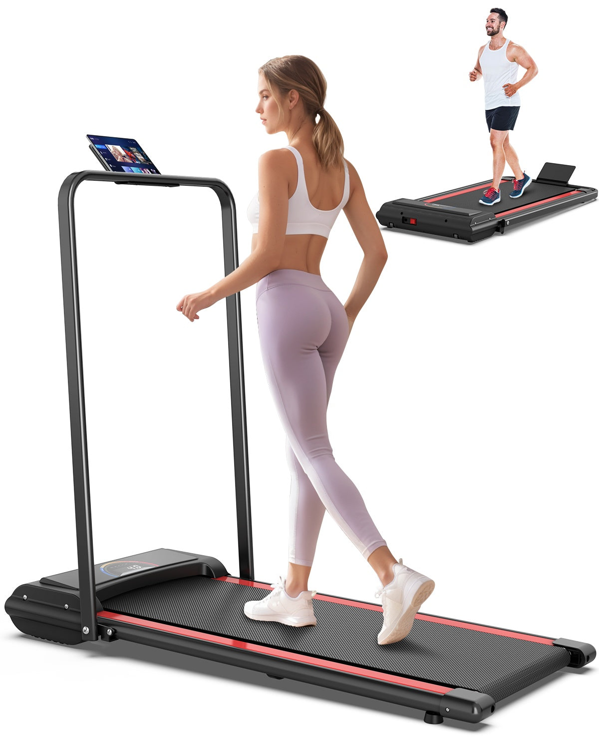Q22-2A Treadmill walking & running pad with LED Display & Remote Control
