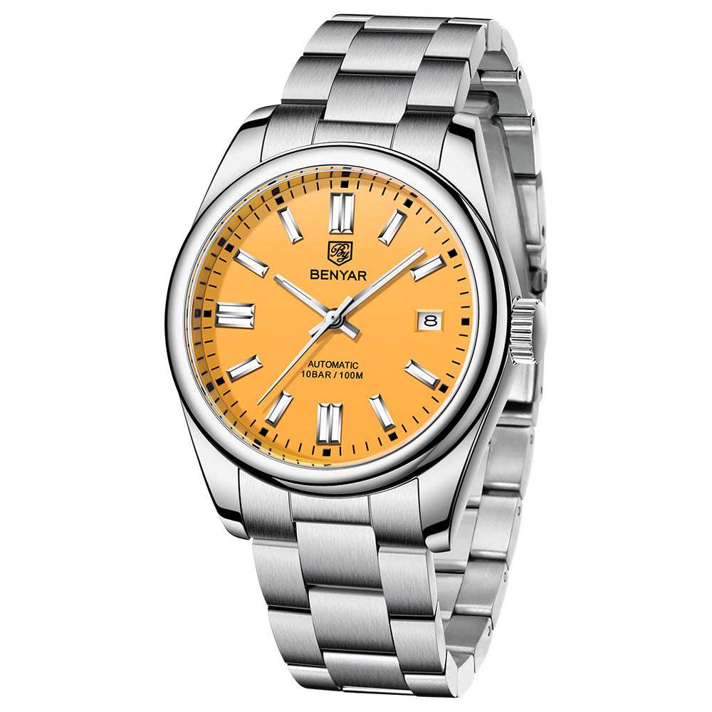 Men's Watch Automatic Casual Mechanical Watch Yellow