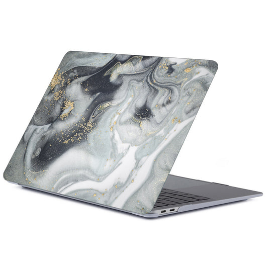 Notebook Marbled Frosted Protective Case Black grey