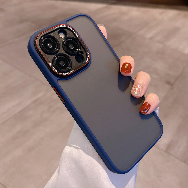Frosted Skin Feeling Lycra Phone Case Navy Blue