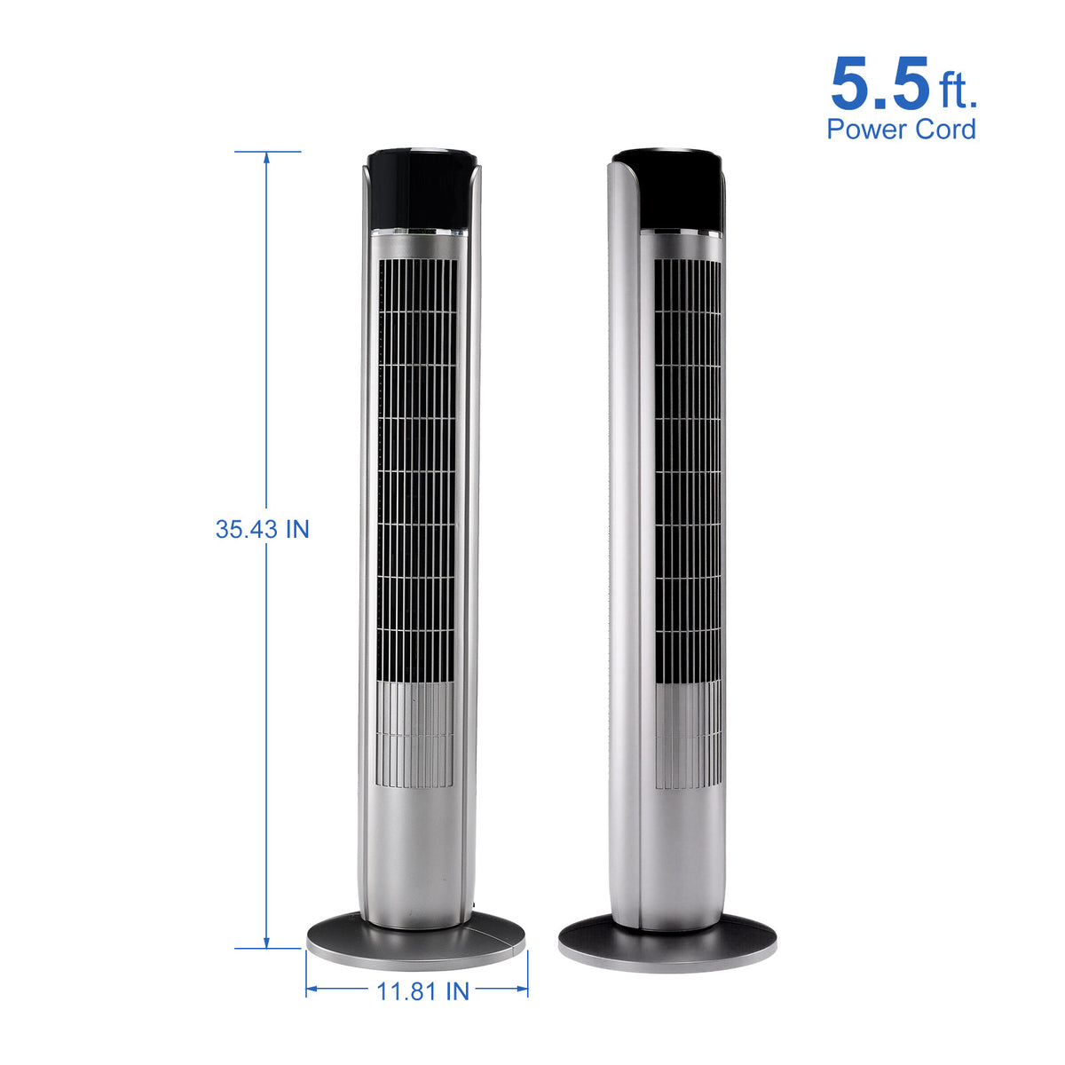 Standing Cooling Fan Grey