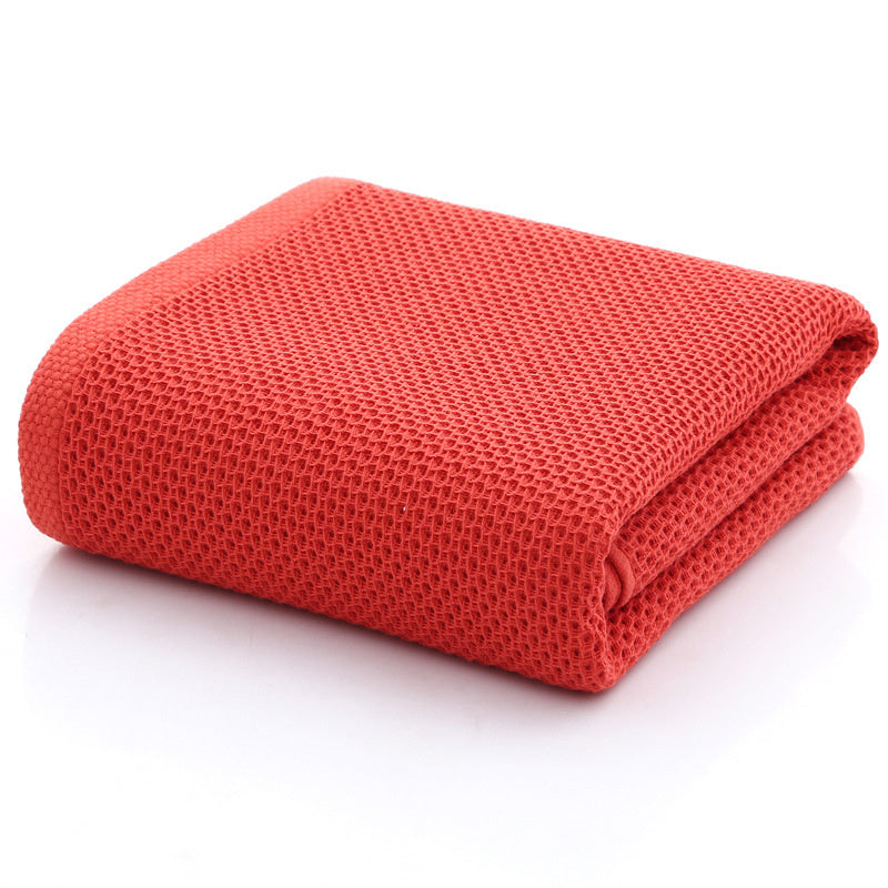 100% cotton honeycomb face towel Red 70x140cm