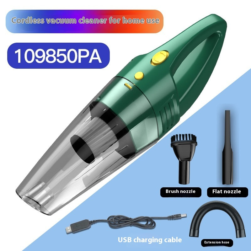 Household Small Wireless Car Vacuum Cleaner Single Battery Green