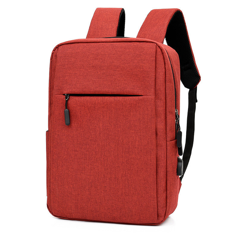 Laptop Backpack With USB Design Business Bags Men Red
