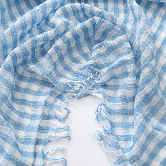 Plaid Scarf Men And Women Cotton Thin