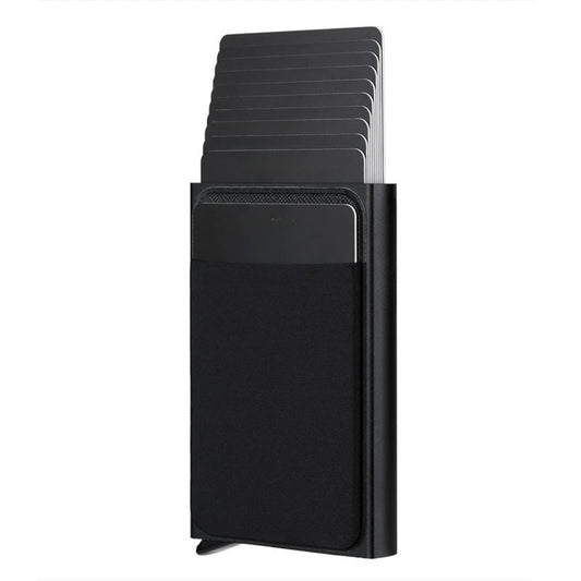 Add Purse Lycra Stickers Automatic Pop-up Anti-theft Credit Card Box Black