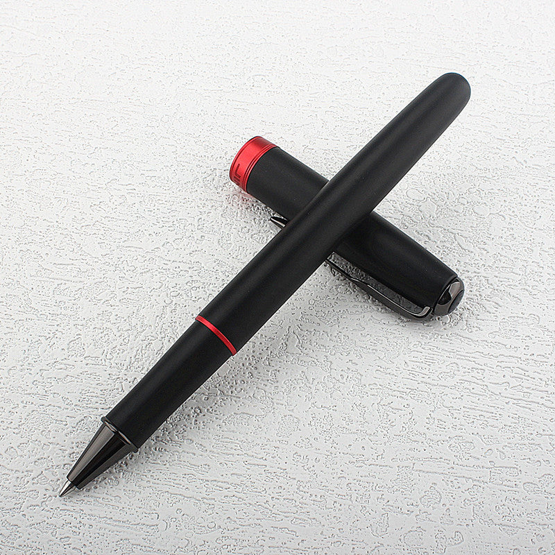 Plaid Silver Pen Business Office Calligraphy Practice Red Rhyme Black Pen