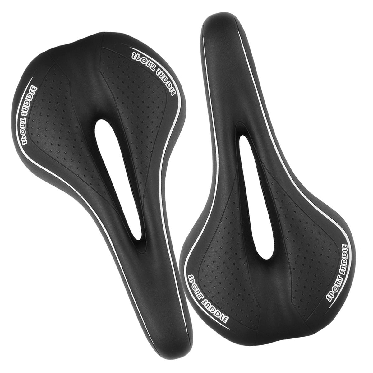 Splicing Creative Bicycle Riding Cushion Mountain Bike Saddle Black 270x140mm