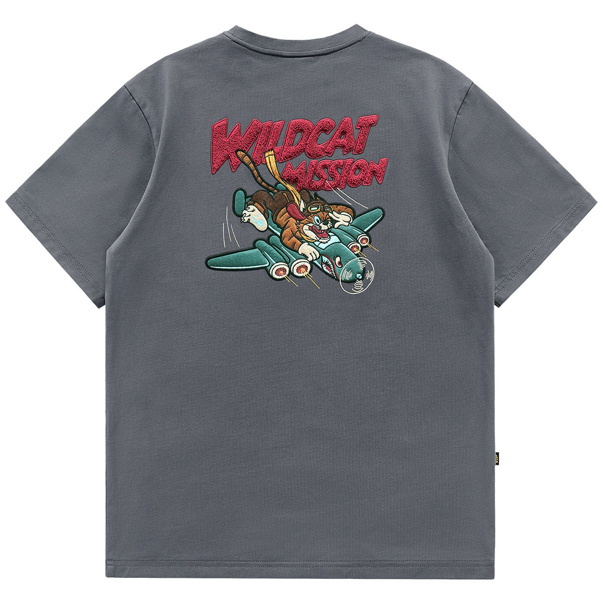 Embroidered Short Sleeve T Shirt For Men Dark Grey