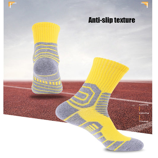 8 Pairs Men Compression Running Socks Crew Athletic Hiking Anti Blister Cushioned Anti-odor And Breathable For Running Hiking Cycling Fitness