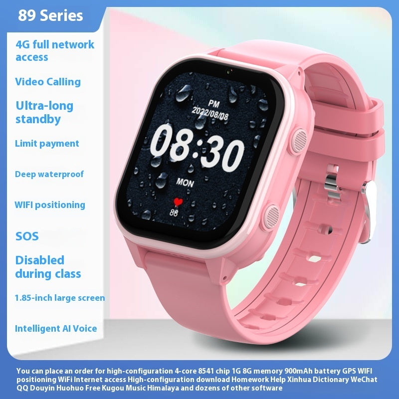 Smart Phone Watch 4G Plug-in Card Pink