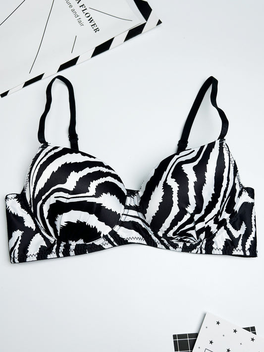 Sexy Zebra Push Up Women's Bra