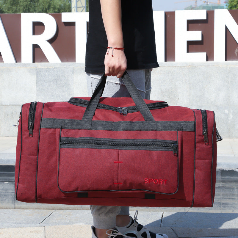 Large Capacity Carry-on Travel Bag Travel Bag Moving Luggage Wine Red