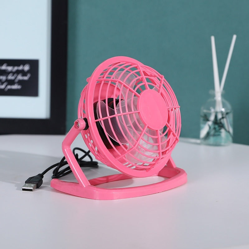 Convenient Mute Mini 4-inch USB Plastic Electric Fan Pink USB Fan 4inches