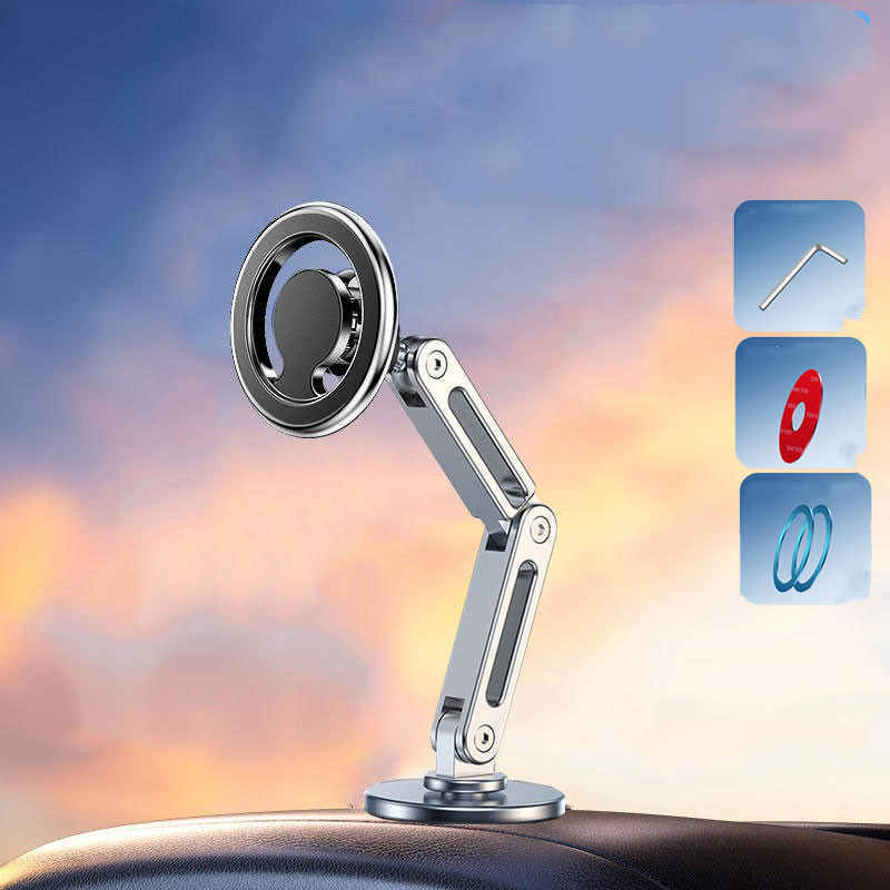 Car Bracket Paste Base Accessories Aluminum Alloy 17mm Silver