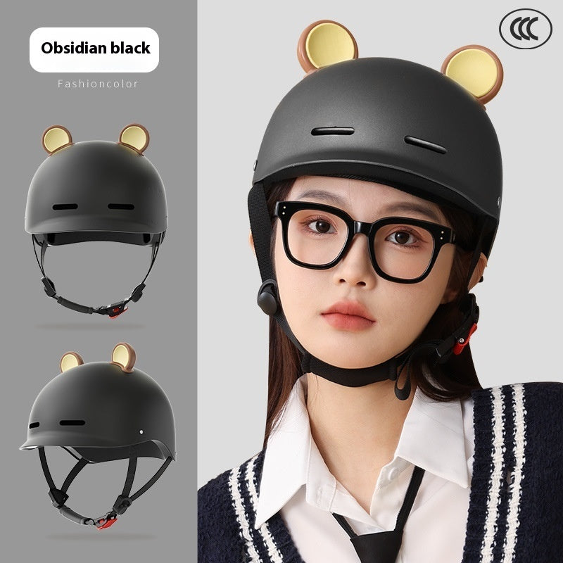 Seasons Universal 3C Certification Electric Bicycle Helmet Yaoyan Black