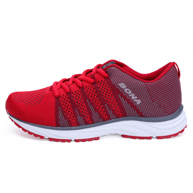 Leather Women's Sports Shoes Factory Direct Sales, Women's Hiking Shoes, Running Shoes Red