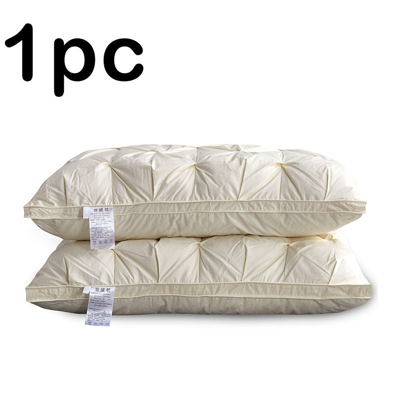 Five-star Hotel Down Pillow 95 White Goose Down Pillow Yellow 48X74cm
