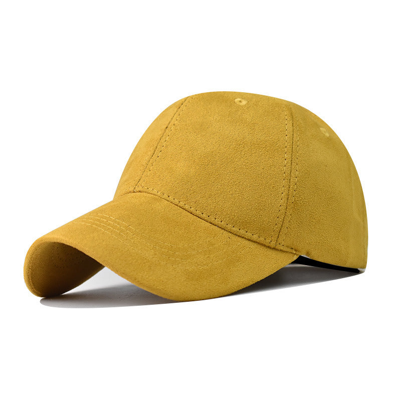 Women's Solid Color Caps Spring And Summer Casual Hats Yellow adjustable