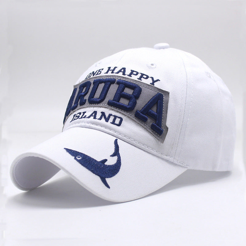 Women's Retro Grey Baseball Cap White adjustable
