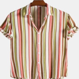 Men's Fashion Digital Printed Short Sleeved Shirt 1Color