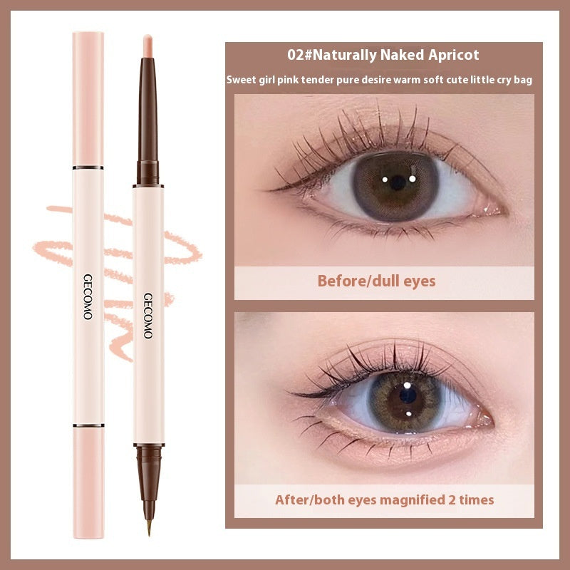 Stereoscopic Star Eyes Double Headed Silkworm Pen 02 Born Nude Apricot