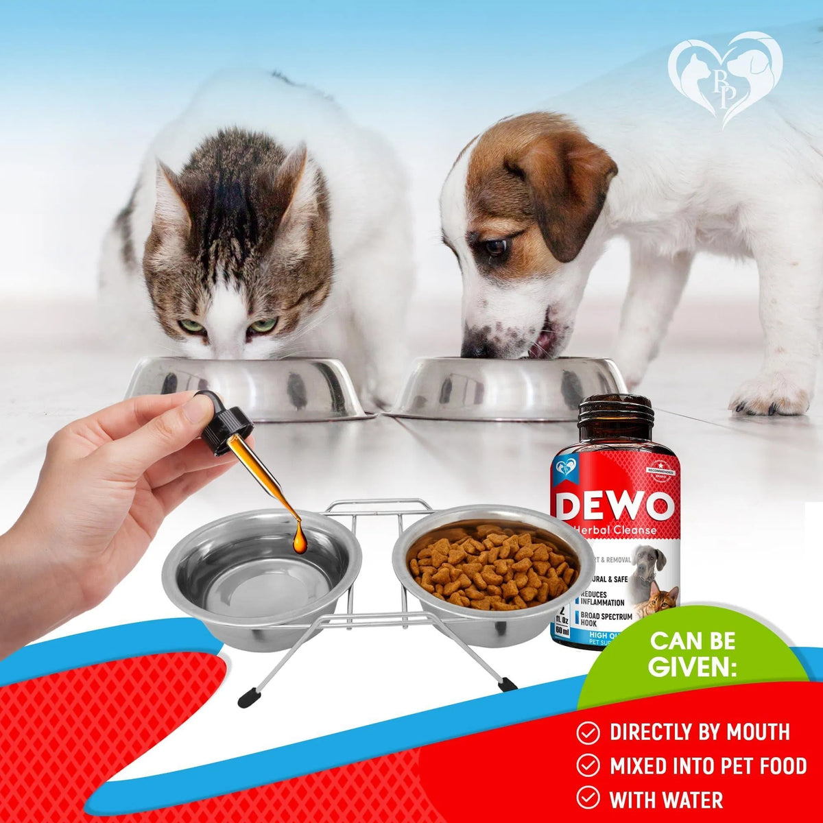 Cats And Dogs Liquid Herbal Medicine And Natural Broad Spectrum Treatment For Tapeworm Whipworm Roundworm And Hookworm Prevention Medication Supplement Drops For Kitten And Puppies