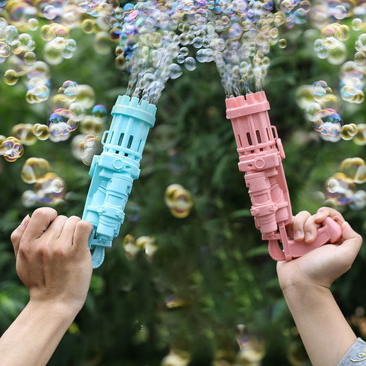 Kids Children Electric Automatic Soap Bubble Gun Machine Toys