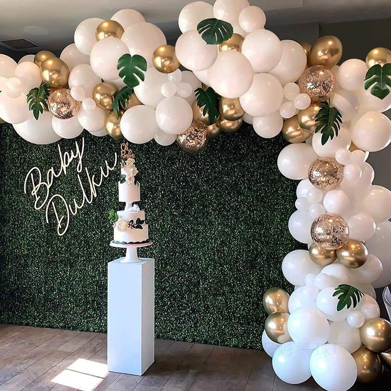 1set Purple Gold Balloons Macaron Balloon Burgundy Garland Arch White Gold Confetti Kit Birthday Party Wedding Decoration