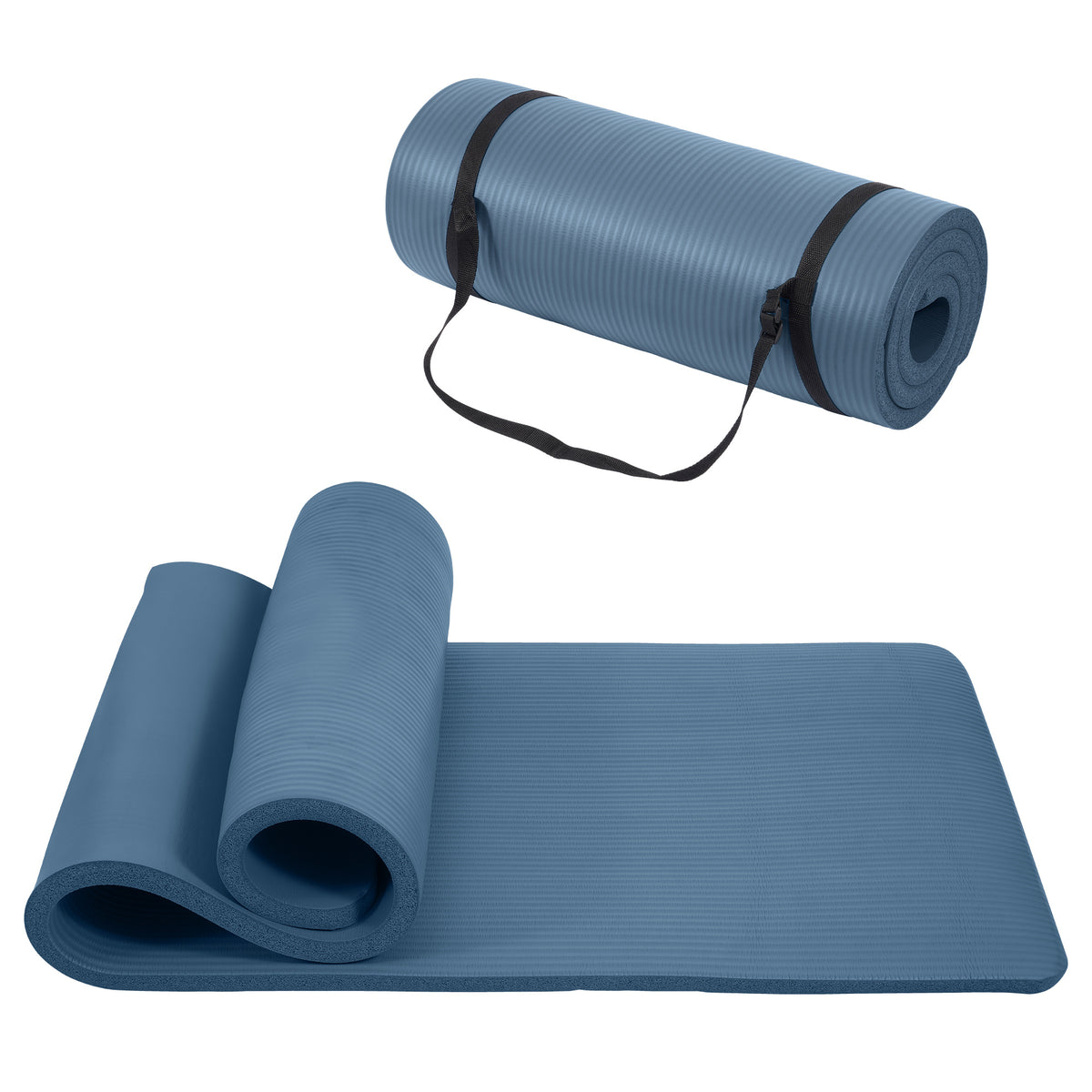 Only Supports Self Pickup Yoga Mat, One Inch Thickened High-density Practice Mat, Tear-resistant Practice Yoga Mat With Straps, Suitable For All Kinds Of Yoga Practice Aqua