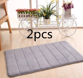 Memory Cotton Carpet Gray2pcs